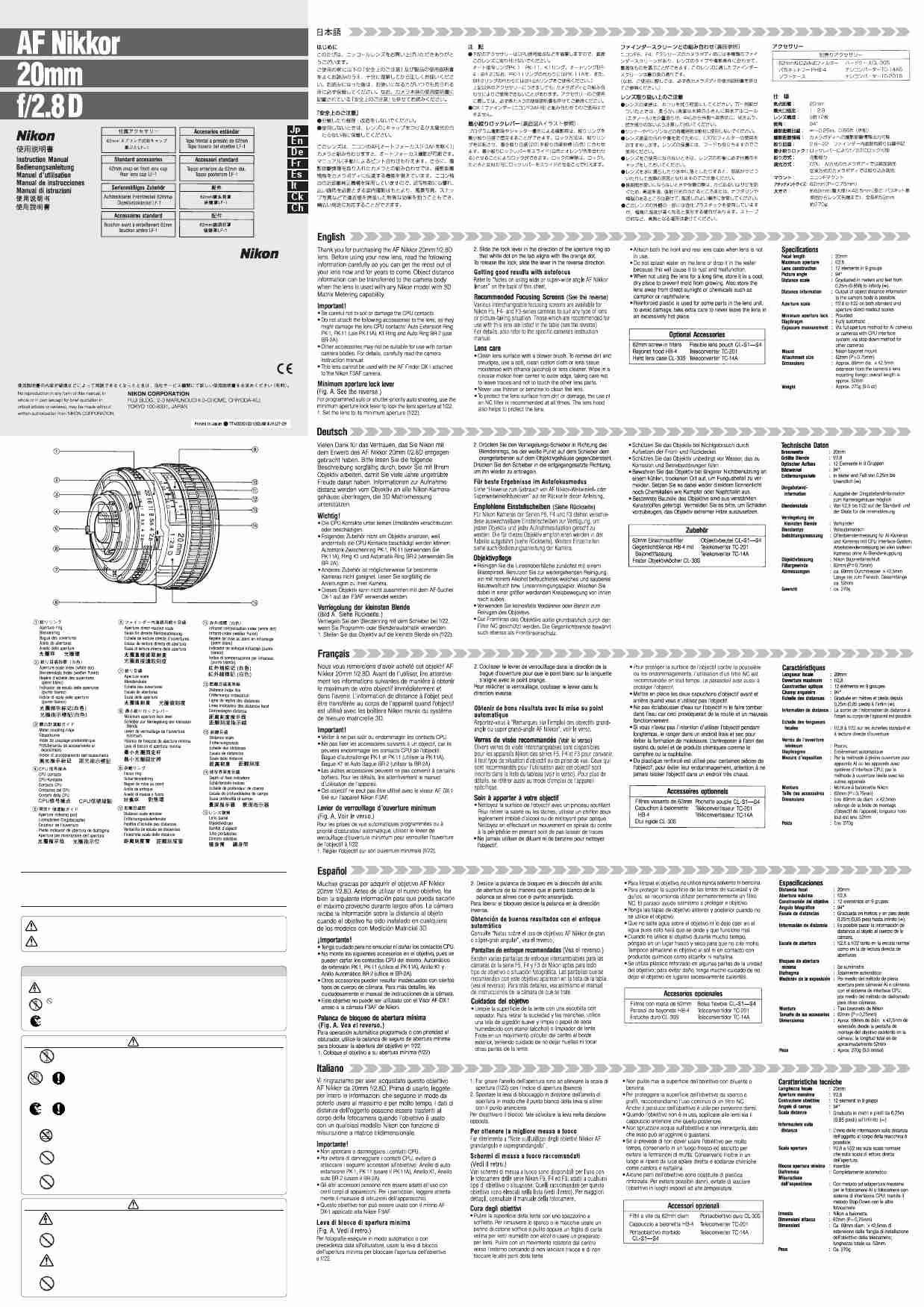 Nikon Camera Lens 20mm F2 8-page_pdf